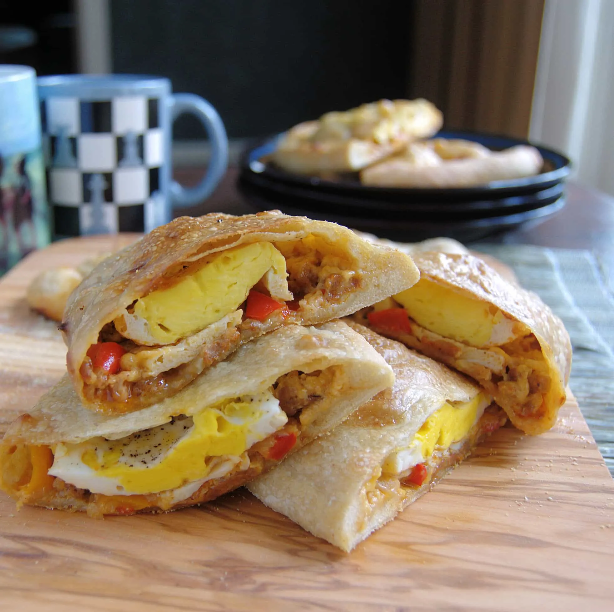 Breakfast Calzones With Chorizo And Fried Eggs