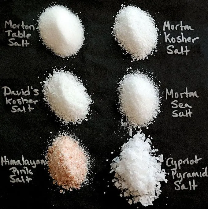 kosher salt crystals