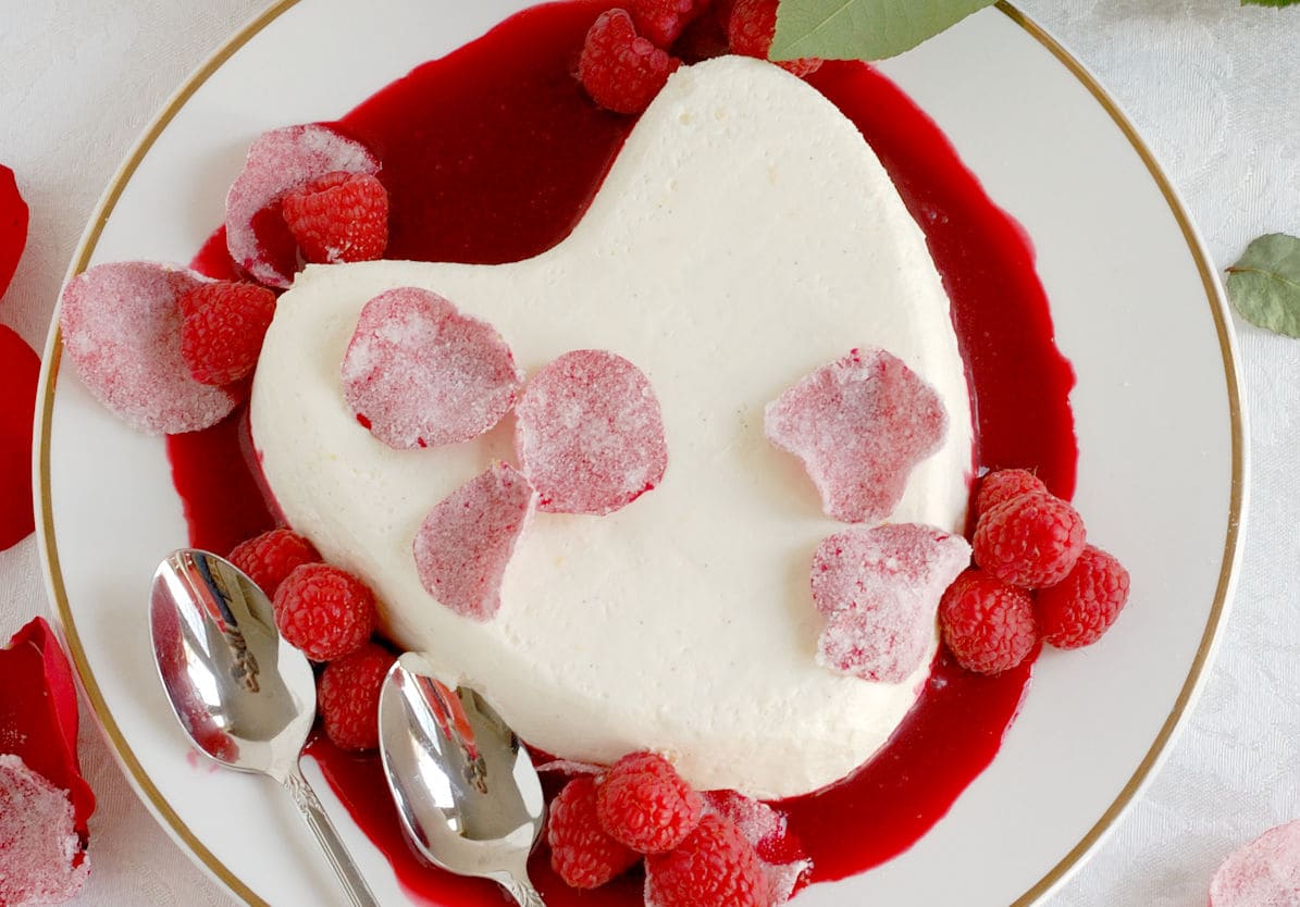 Coeur a la Creme with Raspberry Rose Sauce - Baking Sense®