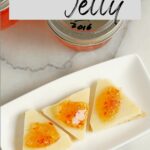 a pinterest image for ghost pepper jelly with text overlay.