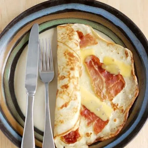 Savory Dutch Pancakes - Pannekoeken with Speck - Baking Sense®