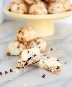 a pile of Chocolate Chip Macaroons