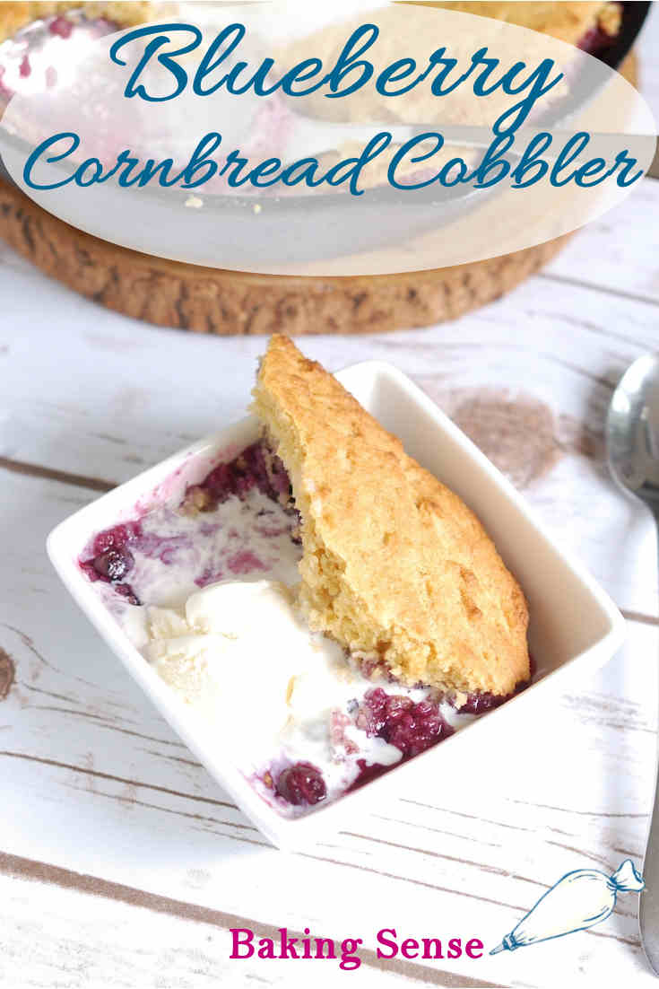 Blueberry Cornbread Cobbler - Baking Sense®