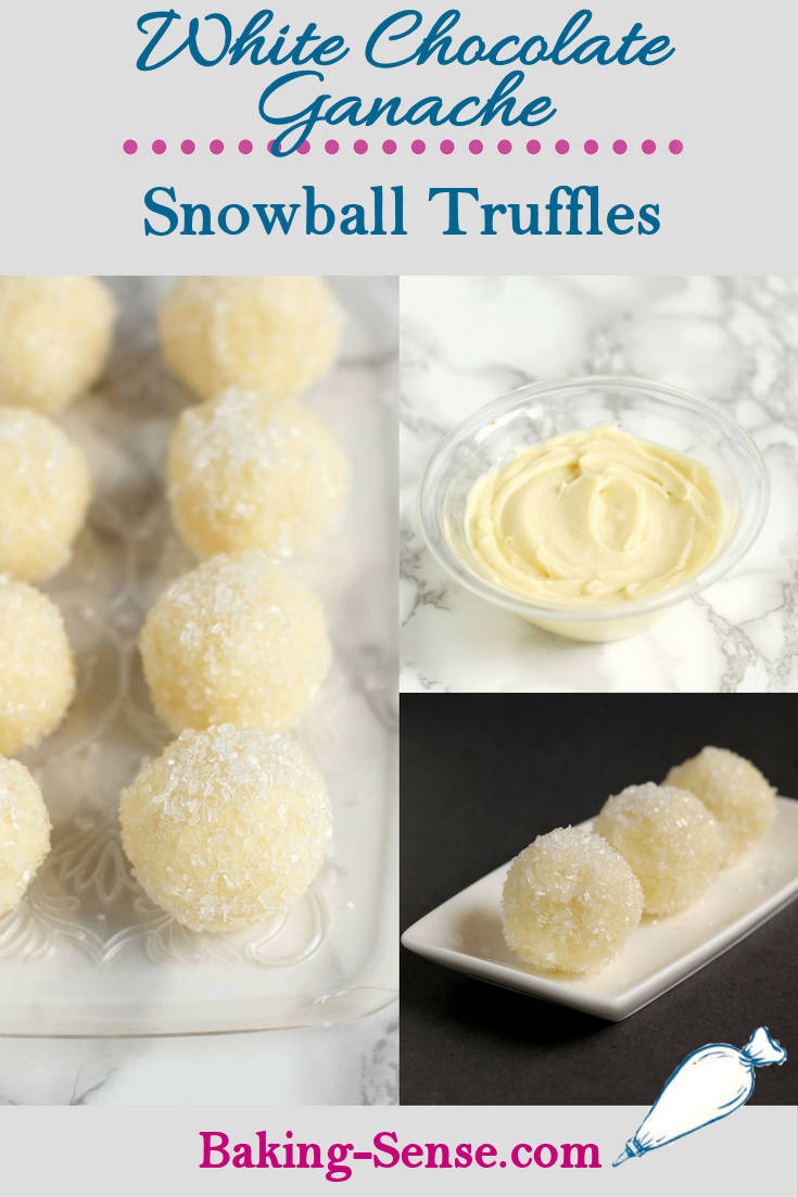 White Chocolate Ganache Snowball Truffles Baking Sense 