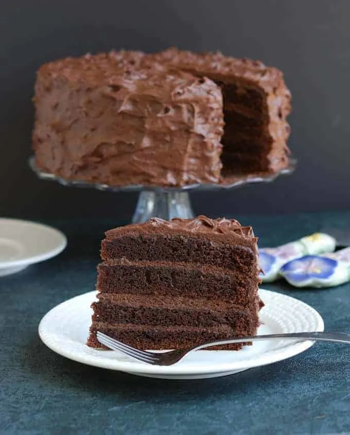 Old-Fashioned Devil's Food Cake - Baker by Nature