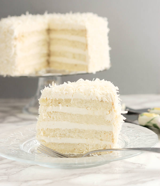 Snow White Coconut Layer Cake - Baking Sense