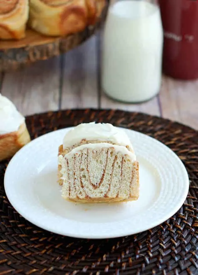 Sourdough Cinnamon Bun with cream cheese icing