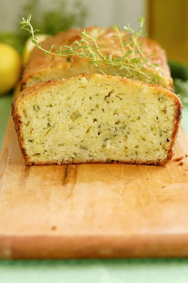 Lemon Zucchini Bread With Olive Oil & Thyme - Baking Sense®