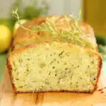 a slice of lemon zucchini bread