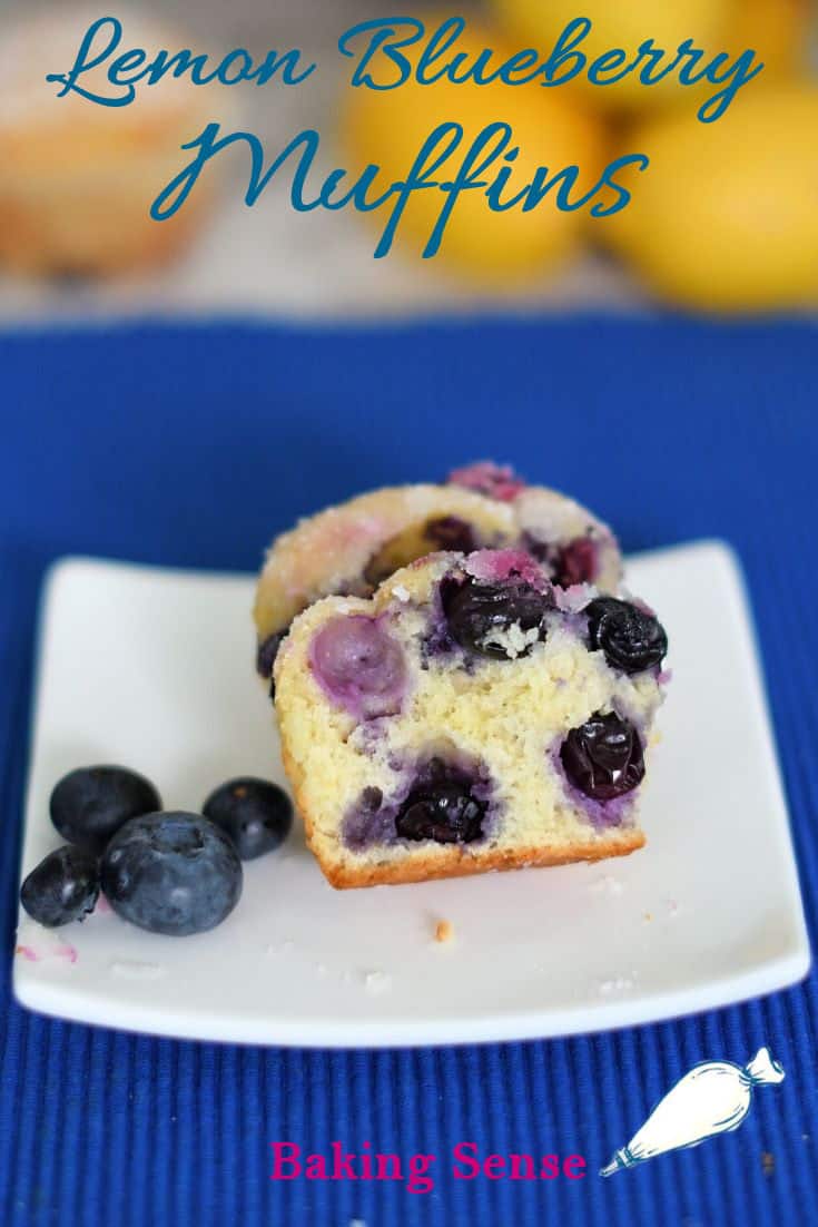 Lemon Blueberry Muffins with Buttermilk - Baking Sense®