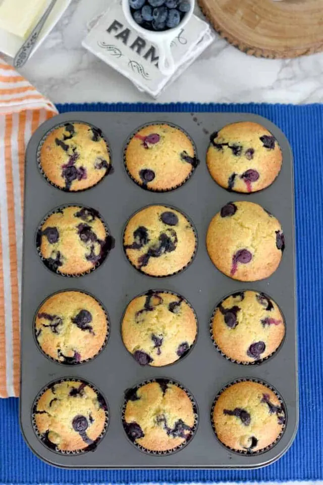 Blueberry Cornbread Muffins - Baking Sense®