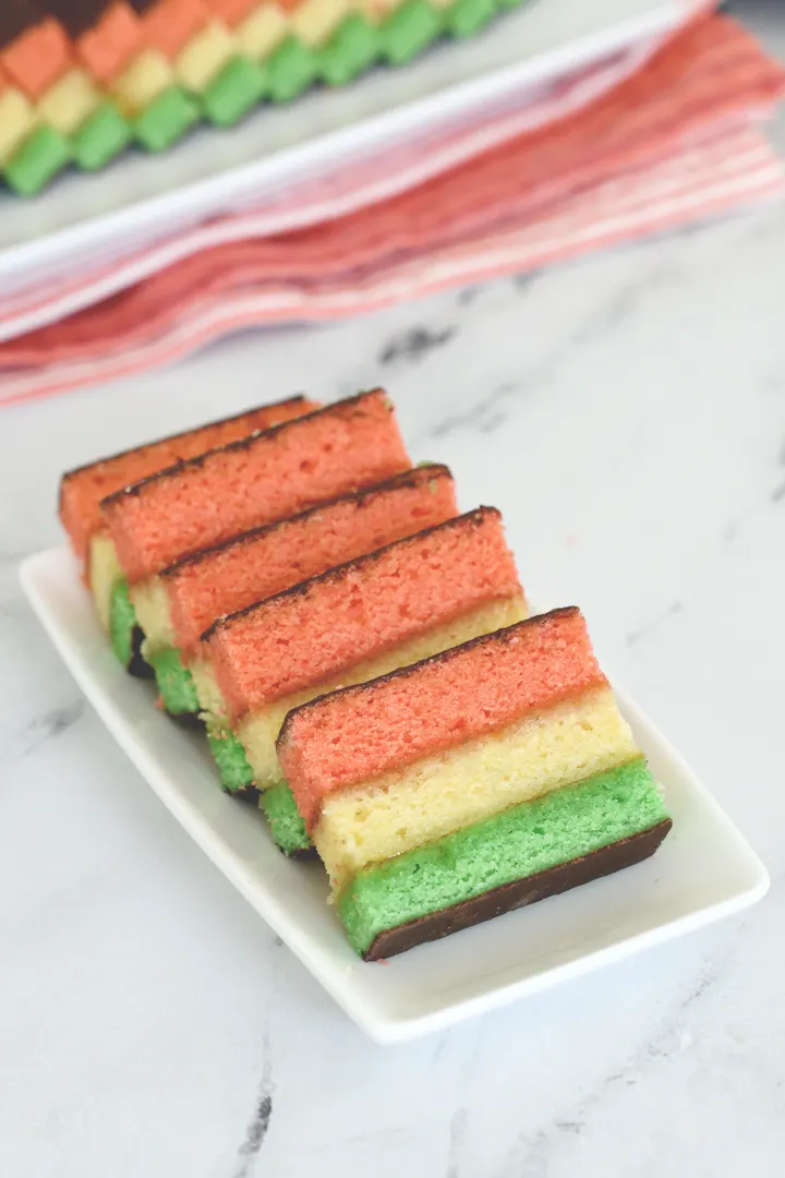 Italian Rainbow Cookies (Seven-Layer Cookies) - Joanne Eats Well With Others