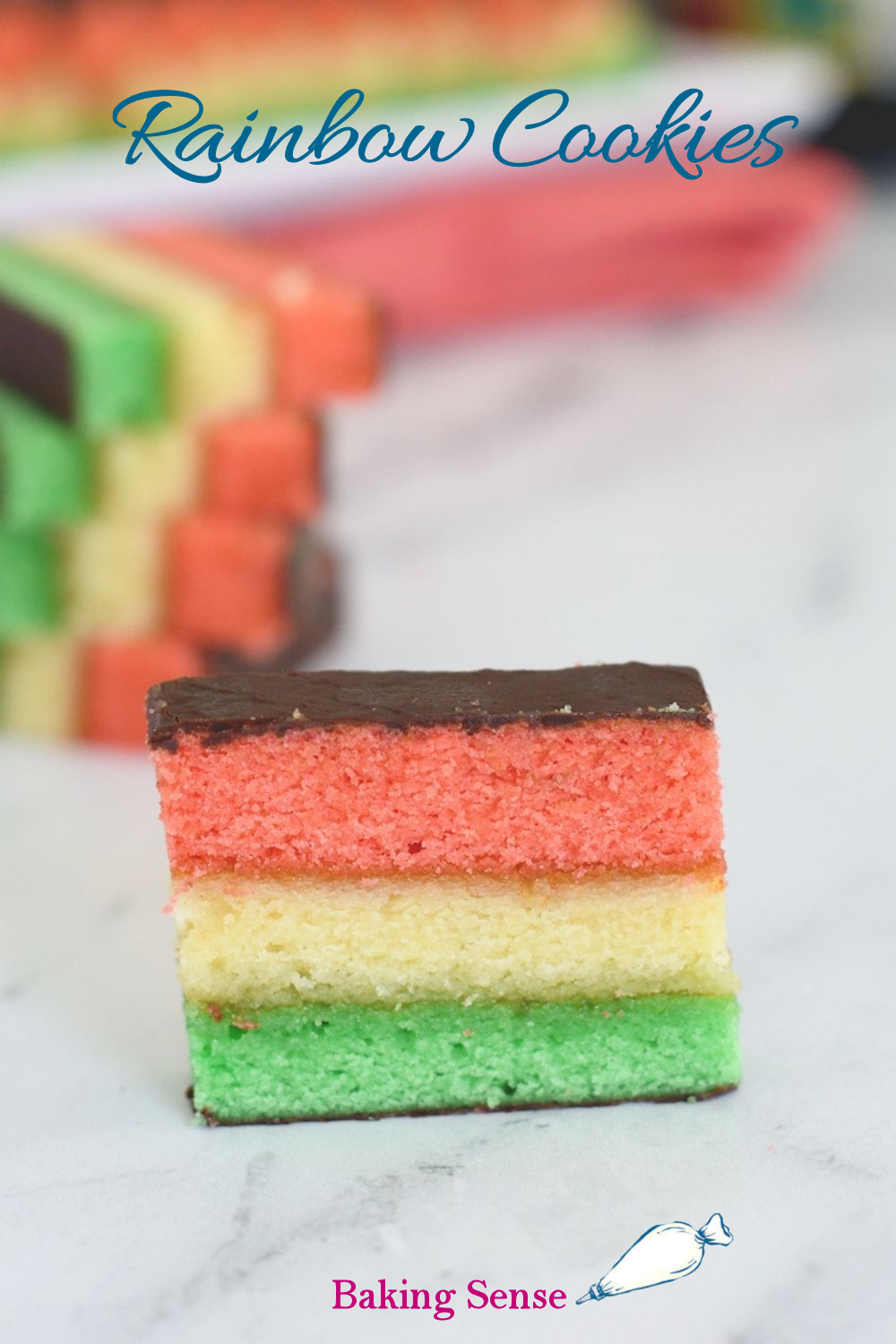 Easy Italian Rainbow Cookies - Baking Sense®