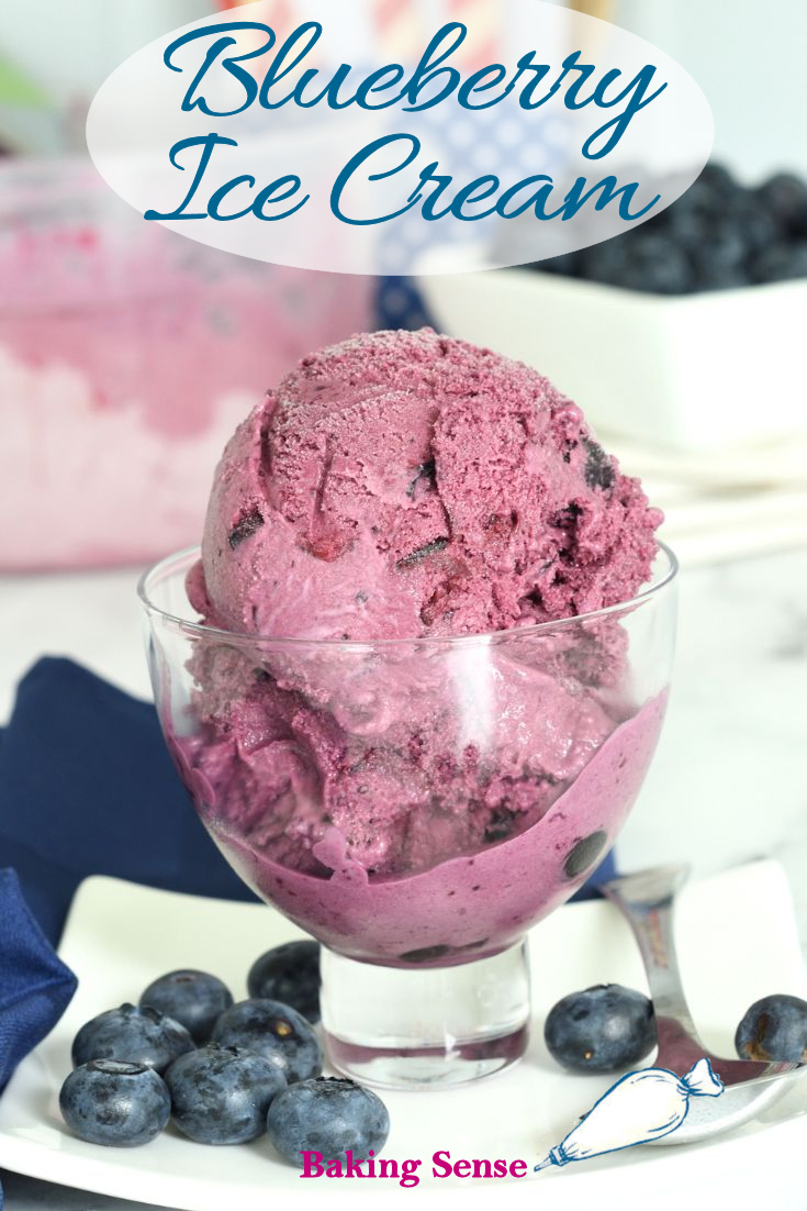 Homemade Blueberry Ice Cream - Baking Sense®