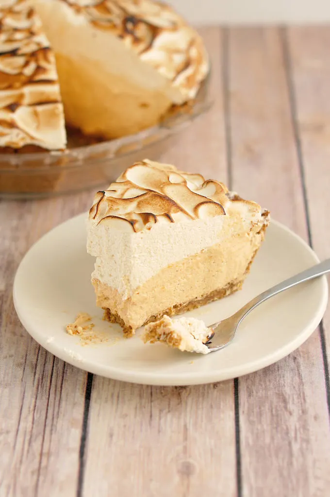 Pumpkin Mousse Pie with Toasted Brown Sugar Meringue - Baking Sense®