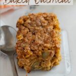 a pinterest image for pumpkin baked oatmeal with text overlay.