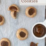 a pinterest image for chestnut cookies with text overlay.