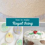 a pinterest image for royal icing with text overlay.