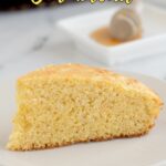 A pinterest image for skillet cornbread with text overlay.